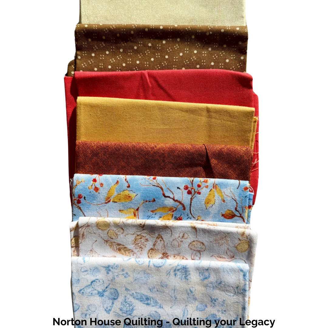💥 Rust Woods – 8 Fat Quarter Bundle (Earthy Tones & Woodland Vibes)
