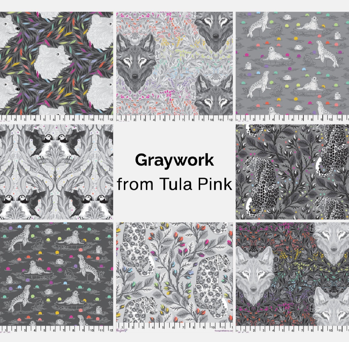 Seal the Deal - Carbon || Graywork - Tula Pink