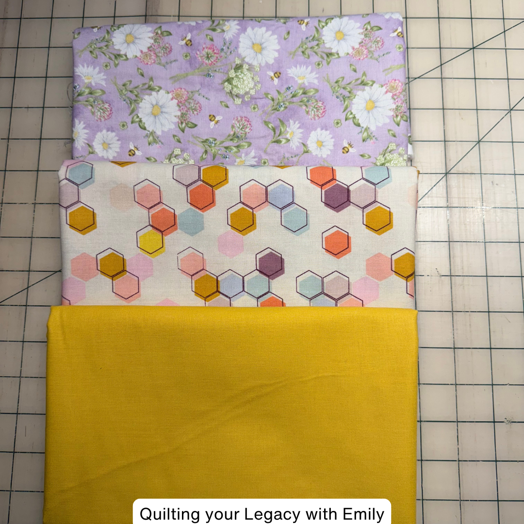 ๐ฅ๐ผ Honeycombs Flower Power โ Tonal 1-Yard Bundle (3 Yards Total)