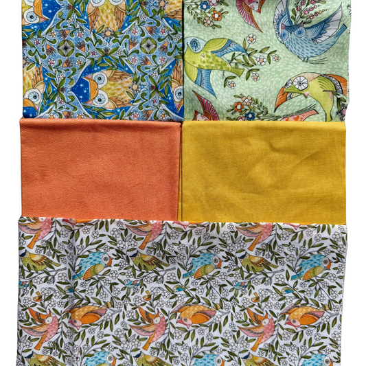 Playful Owls - 5- Fat Quarter Bundle