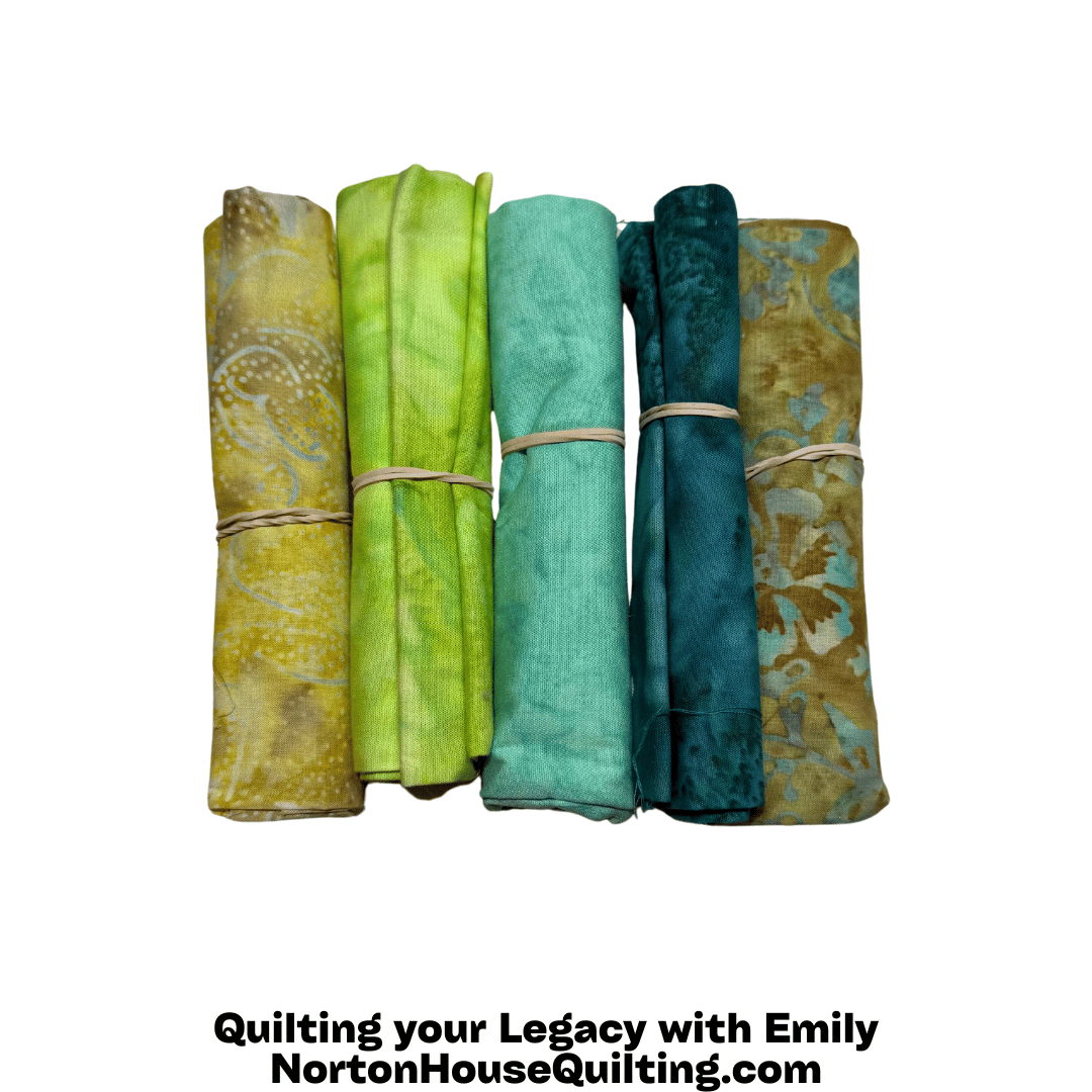 Teals and Greens Mix – Fat Quarter Bundle (1.25 Yards Total) 🔹