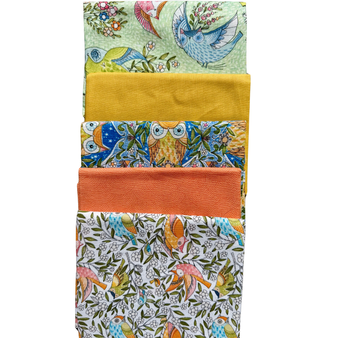 Playful Owls - 5- Fat Quarter Bundle