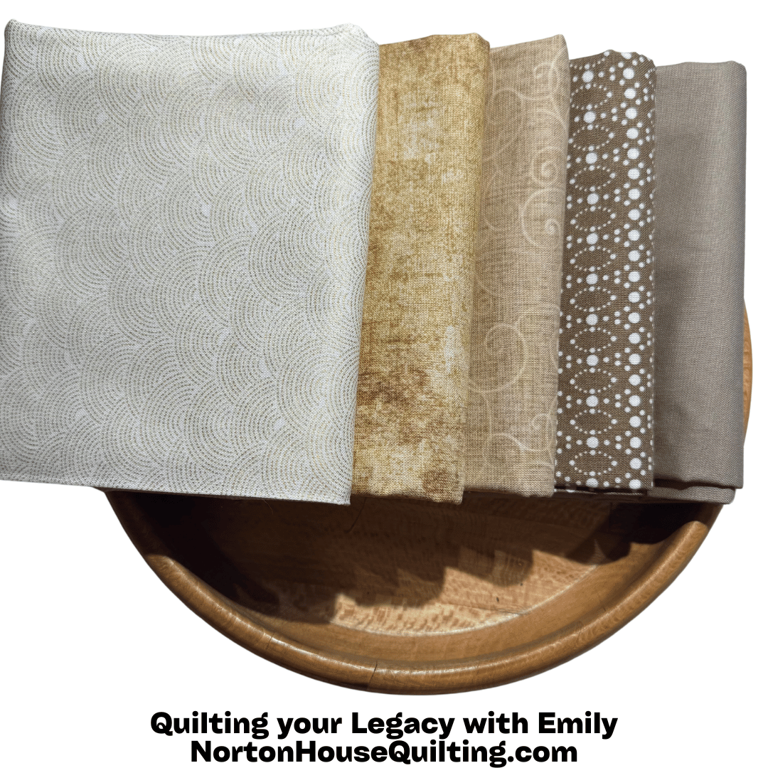 🤎 Cocoa & Clay – 5 Fat Quarter Bundle (Brown Tonals)