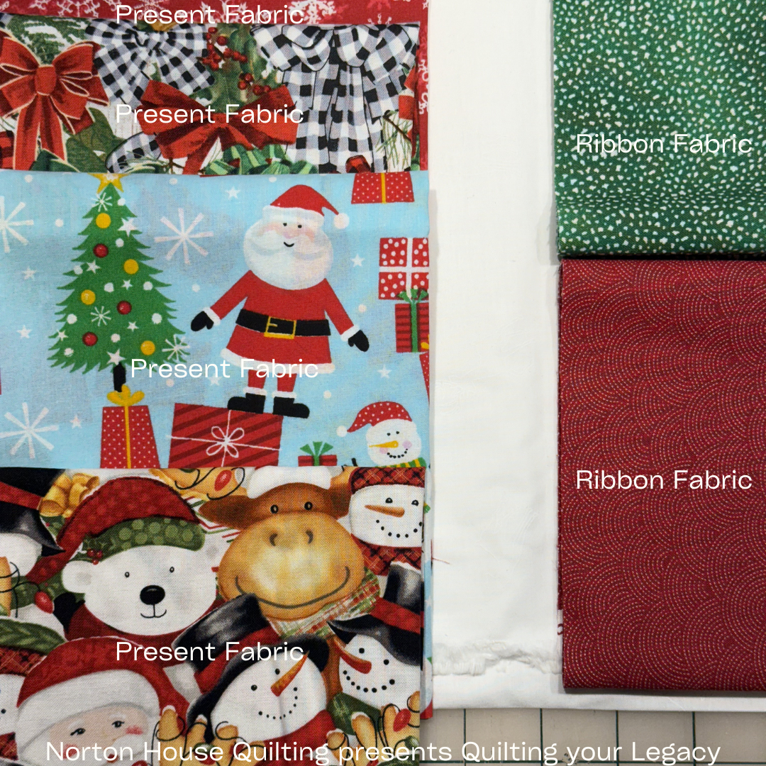 Presents for You (Red & Green) Table Topper - Fabric Kit + Pattern
