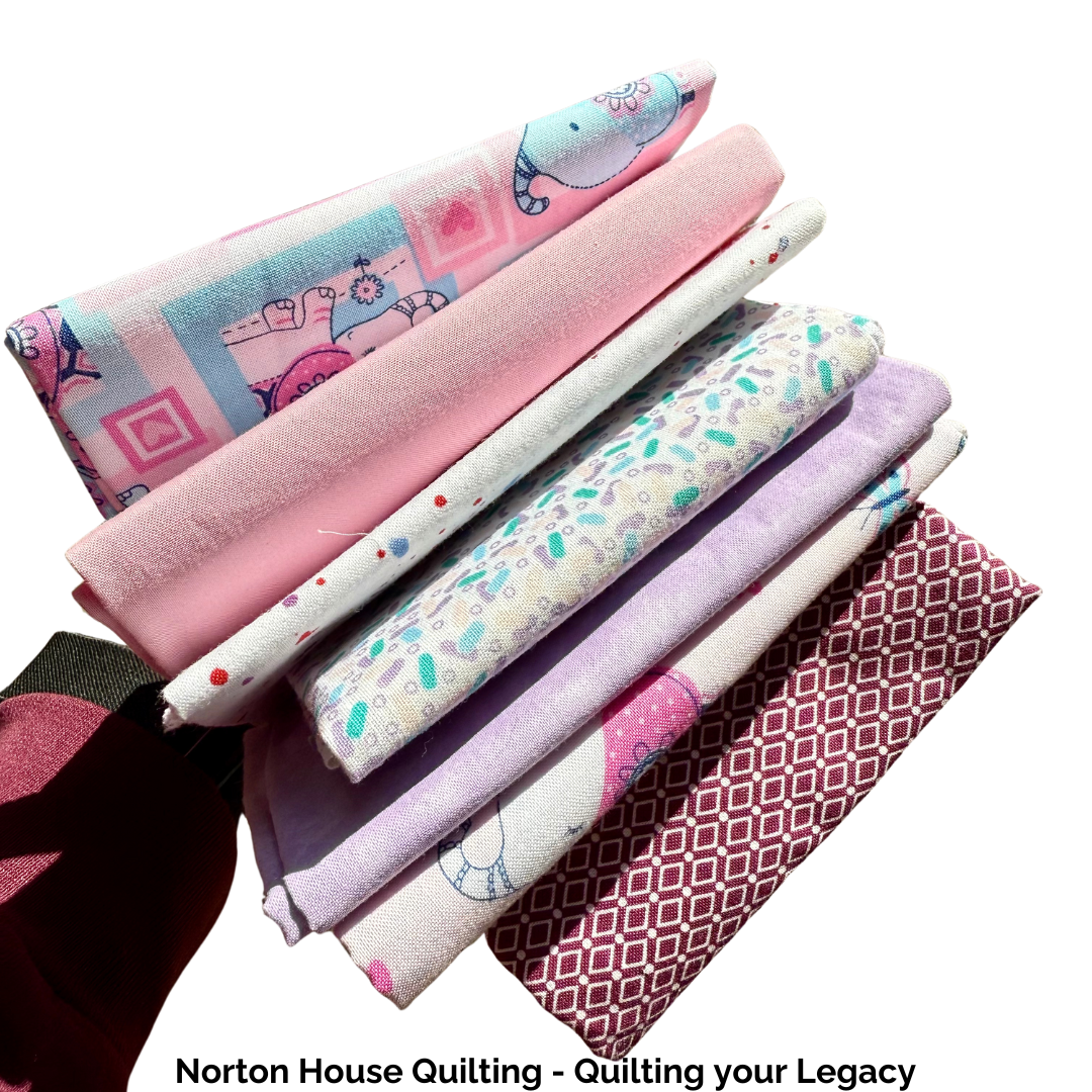 💥🐘 Elephant Parade – 7 Fat Quarter Bundle (Playful Prints & Coordinating Colors)