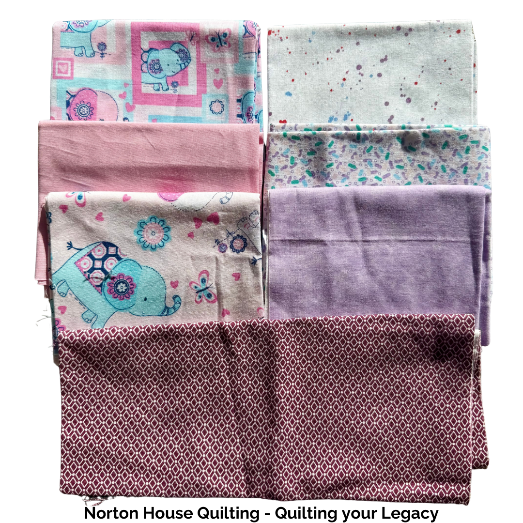 💥🐘 Elephant Parade – 7 Fat Quarter Bundle (Playful Prints & Coordinating Colors)