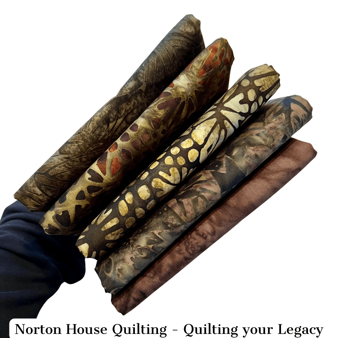💥🤎 Mocha Batik – 5 Fat Quarter Bundle (Brown Bali Batiks)
