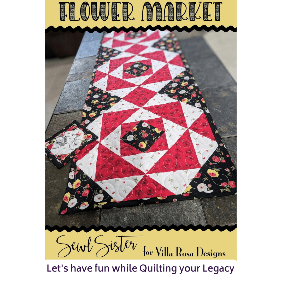 Flower Market Table Topper — Digital Quilt Pattern (PDF Download) ✂️