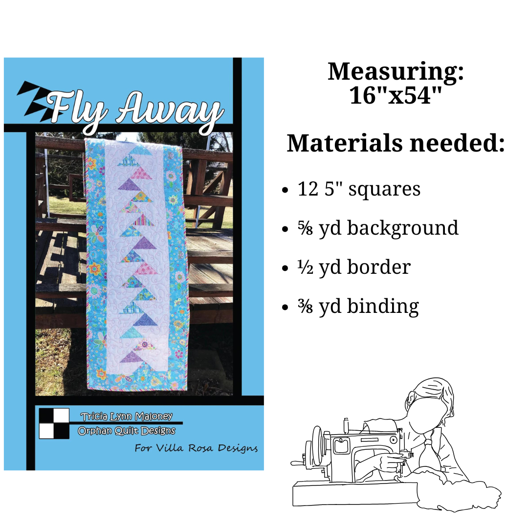 DIGITAL - Fly Away Table Topper Pattern - Villa Rosa Designs