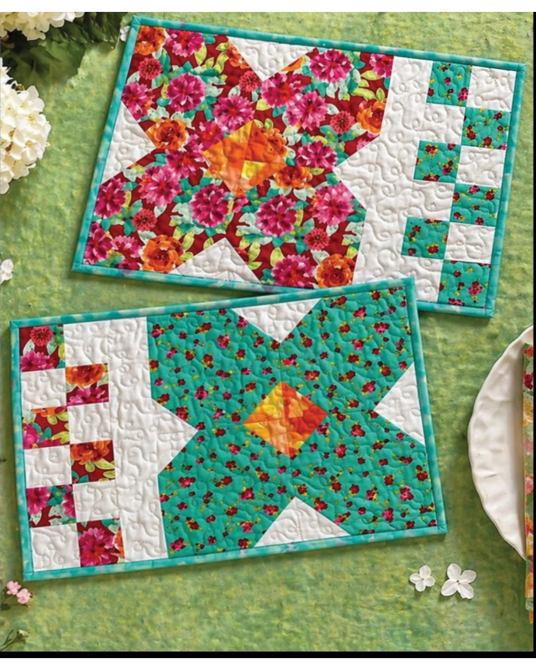Petal Pop Place Mats - Digital Quilt Pattern (PDF Download)