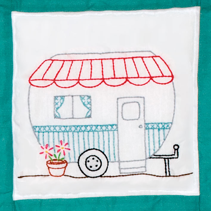 Blocks Happy Campers 9″ Theme Quilt Blocks Needleword