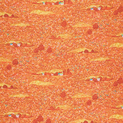 Painterly Petals - Landscapes Orange Yardage