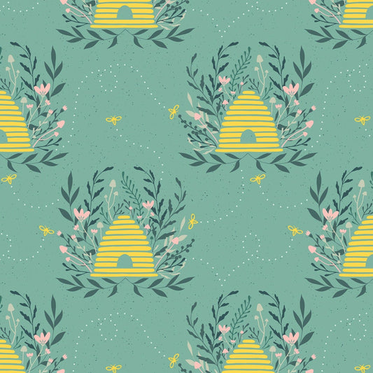 Harmony Main Seafoam - C11090-SEAFOAM -  Riley Blake - Flower Prints