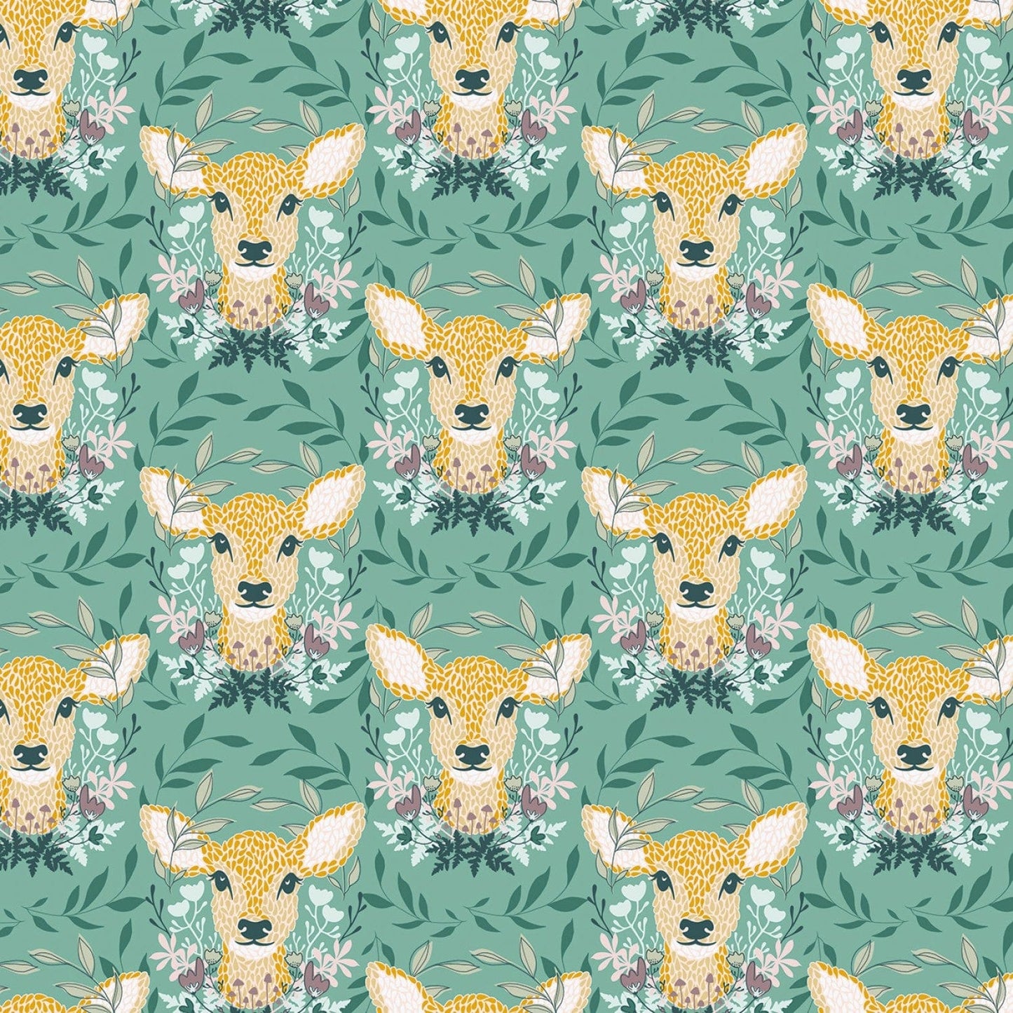 Harmony Oh Deer Seafoam - C11091-SEAFOAM - Riley Blake - Flower Prints