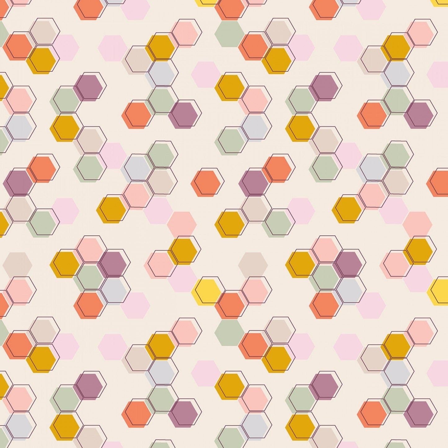 Harmony Honeycomb Cream - C11093R-CREAM - Riley Blake - Flower Prints