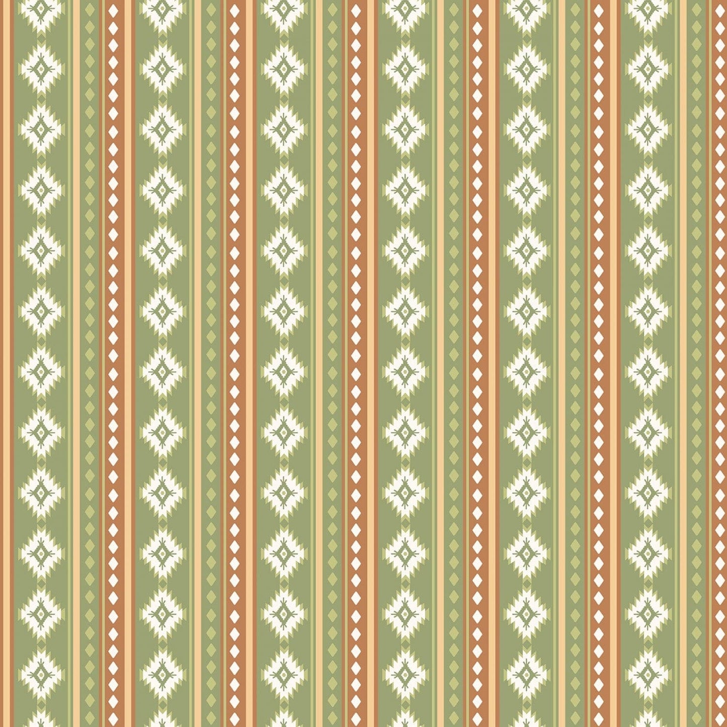 Beneath the Western Sky - Stripes - C11193R-GREEN - Riley Blake - Flower Prints