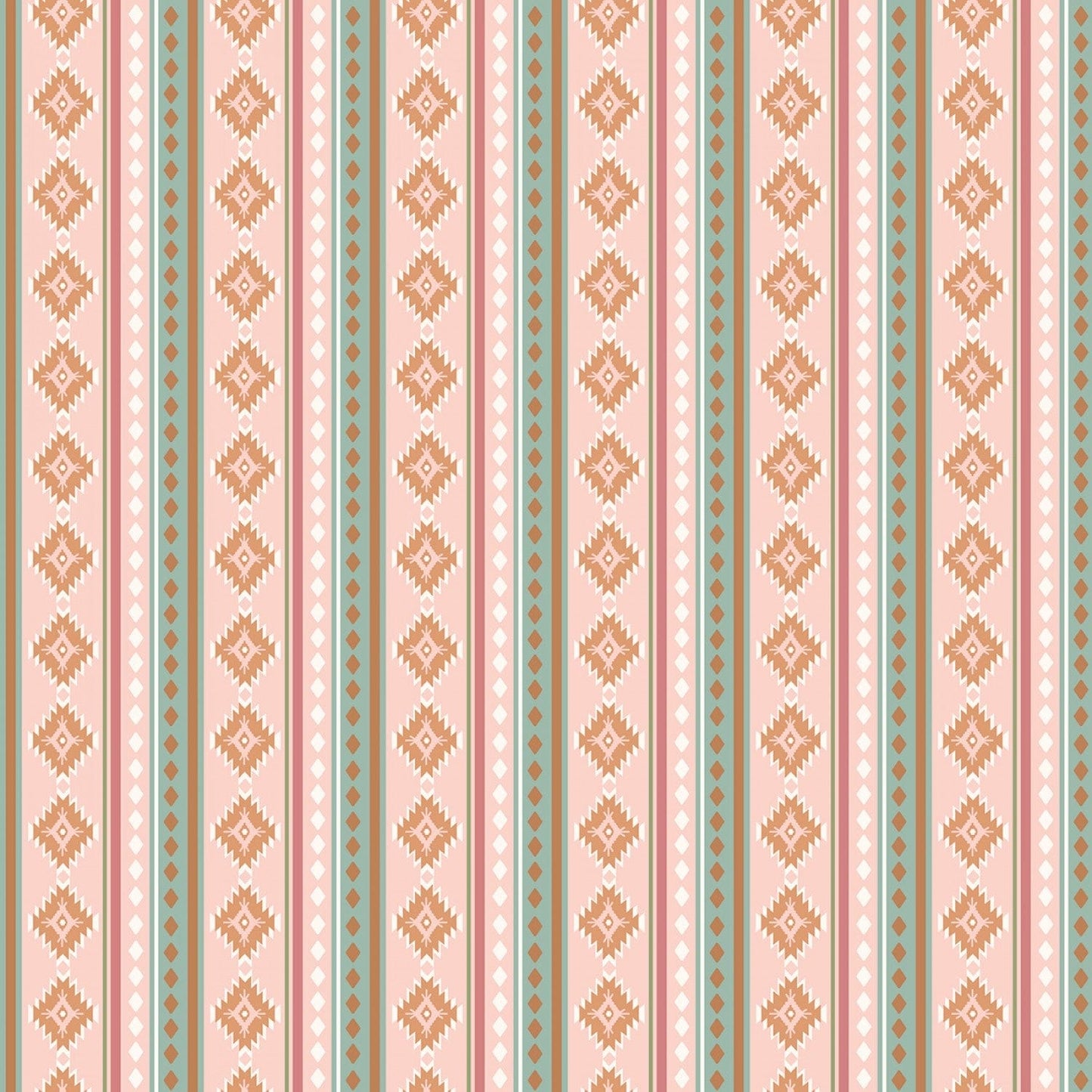 Beneath the Western Sky - Stripes - C11193R-PINK - Riley Blake - Flower Prints