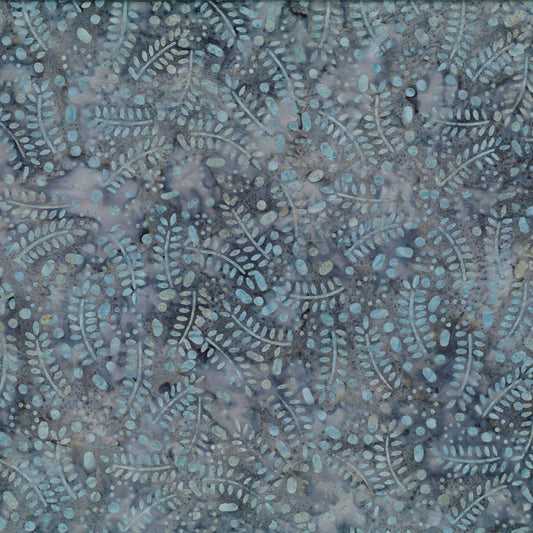 Lakeside - Grey Leaves & Circles - Wilmington Prints Watercolor Fabrics