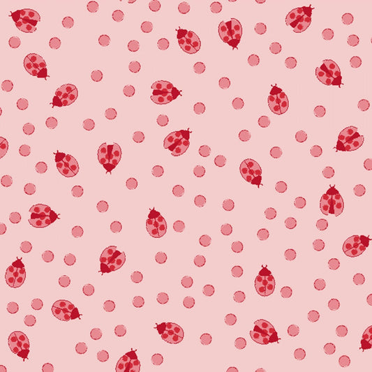 Ladybug Mania - Light Pink Dot- Y3179-41 - Clothworks - Kids Prints - Flower