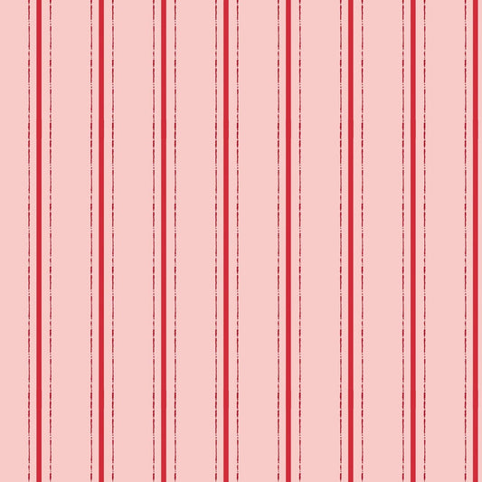 Ladybug Mania - Light Pink Stripe - Y3178-41 - Clothworks - Kids Prints - Flower