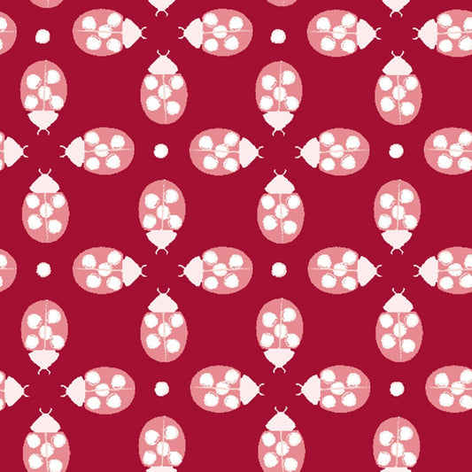 Ladybug Mania - Light Red Ladybug- Y3177-4 - Clothworks - Kids Prints - Flower