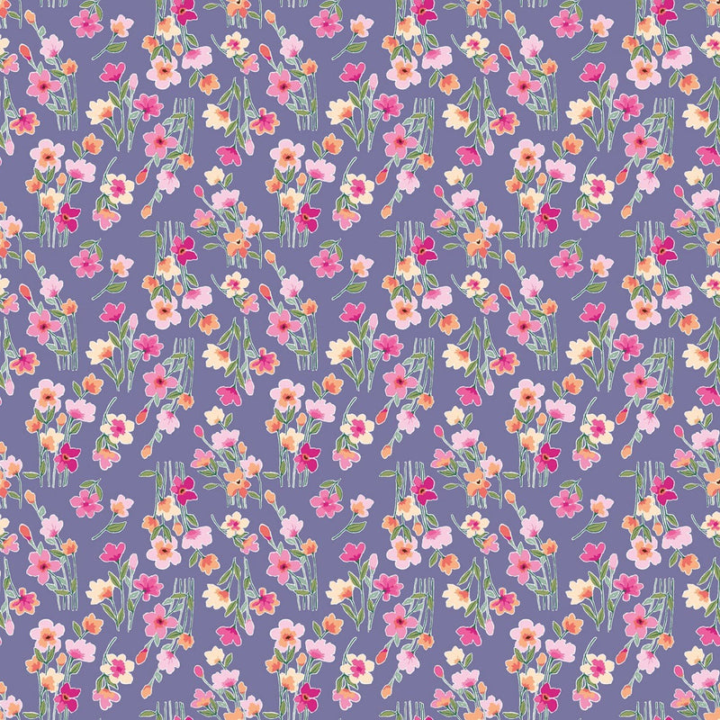 Lucy June Stems PLUM- C11224R-PLUM-  Riley Blake - Flower Prints