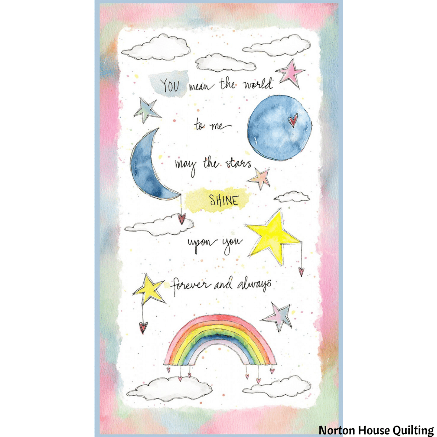 💥 White Rainbow Toss - 10512-153 - Panel - Wilmington Prints - Sweet World Fabric