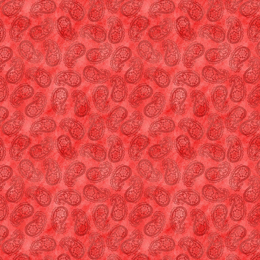 Savor the Gnoment - Red Paisley - 39723-333- Tonal - Wilmington Prints