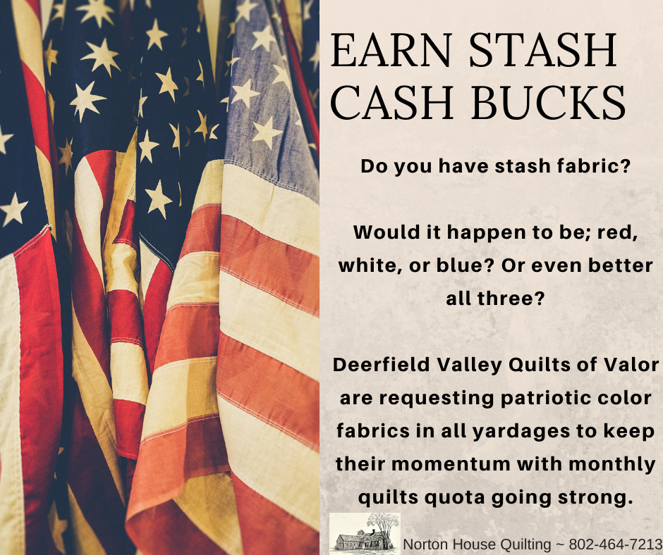 Quilts of Valor - Stash Cash Bucks