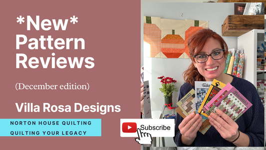 *NEW* Quilting Patterns from Villa Rosa Designs for December 2022
