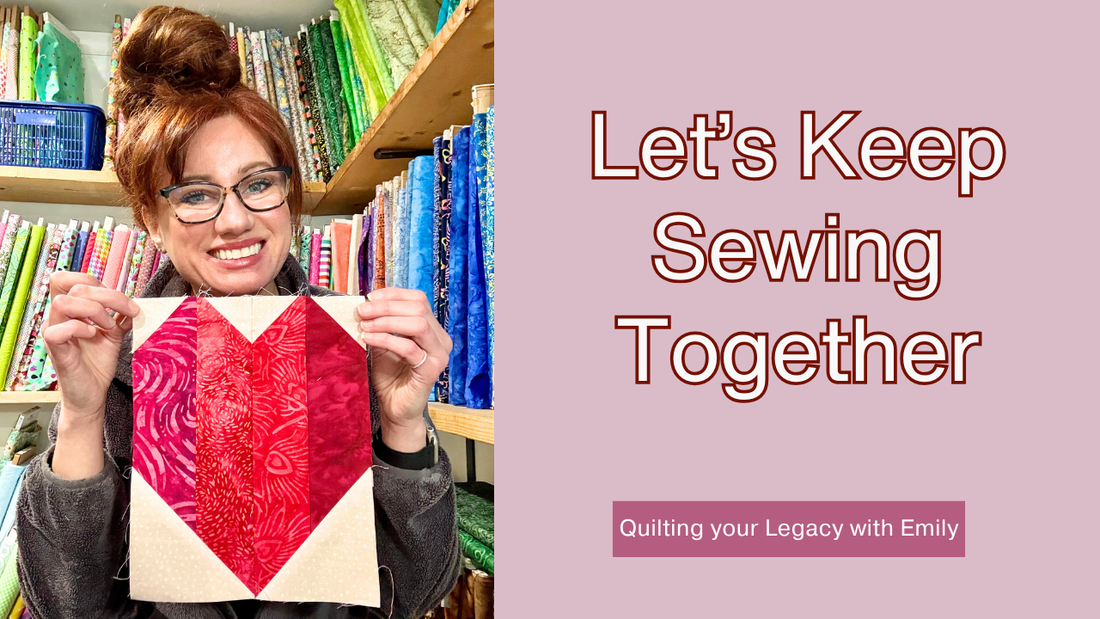 You’re Not Behind: Heart Block Sew-Along Replay + Pattern 💛