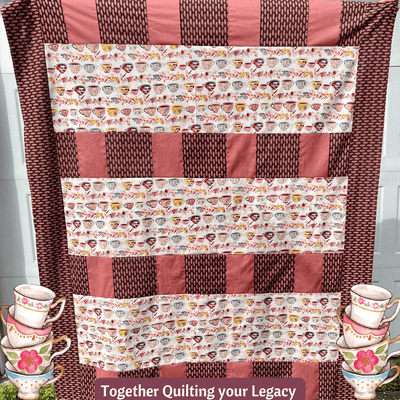 Tea Cup Quilt Kit - August's Quilt of the Month V.I.P Club Project