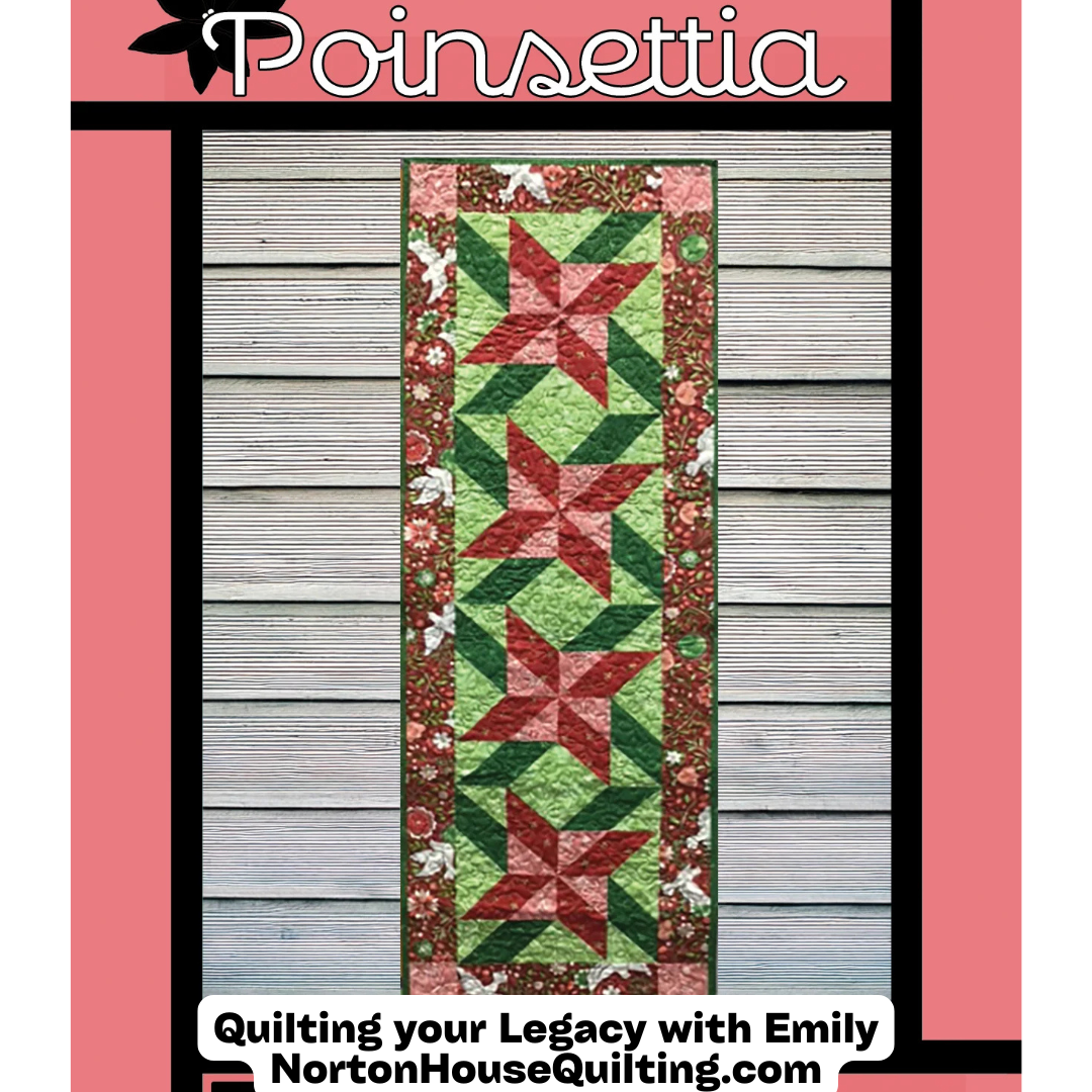 Poinsettia Table Topper Quilt — Digital Quilt Pattern (PDF Download ...