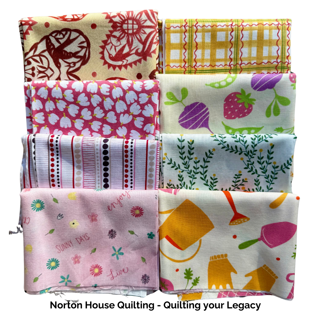 🌼 Garden Path – 8 Fat Quarter Bundle (Floral & Nature-Inspired Prints)