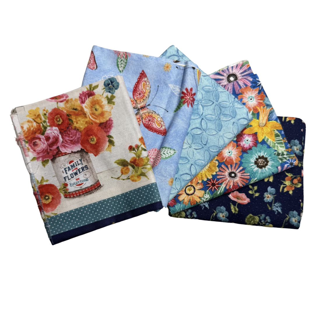 Happy, Bright, and Personality – 5 Fat Quarter Bundle .