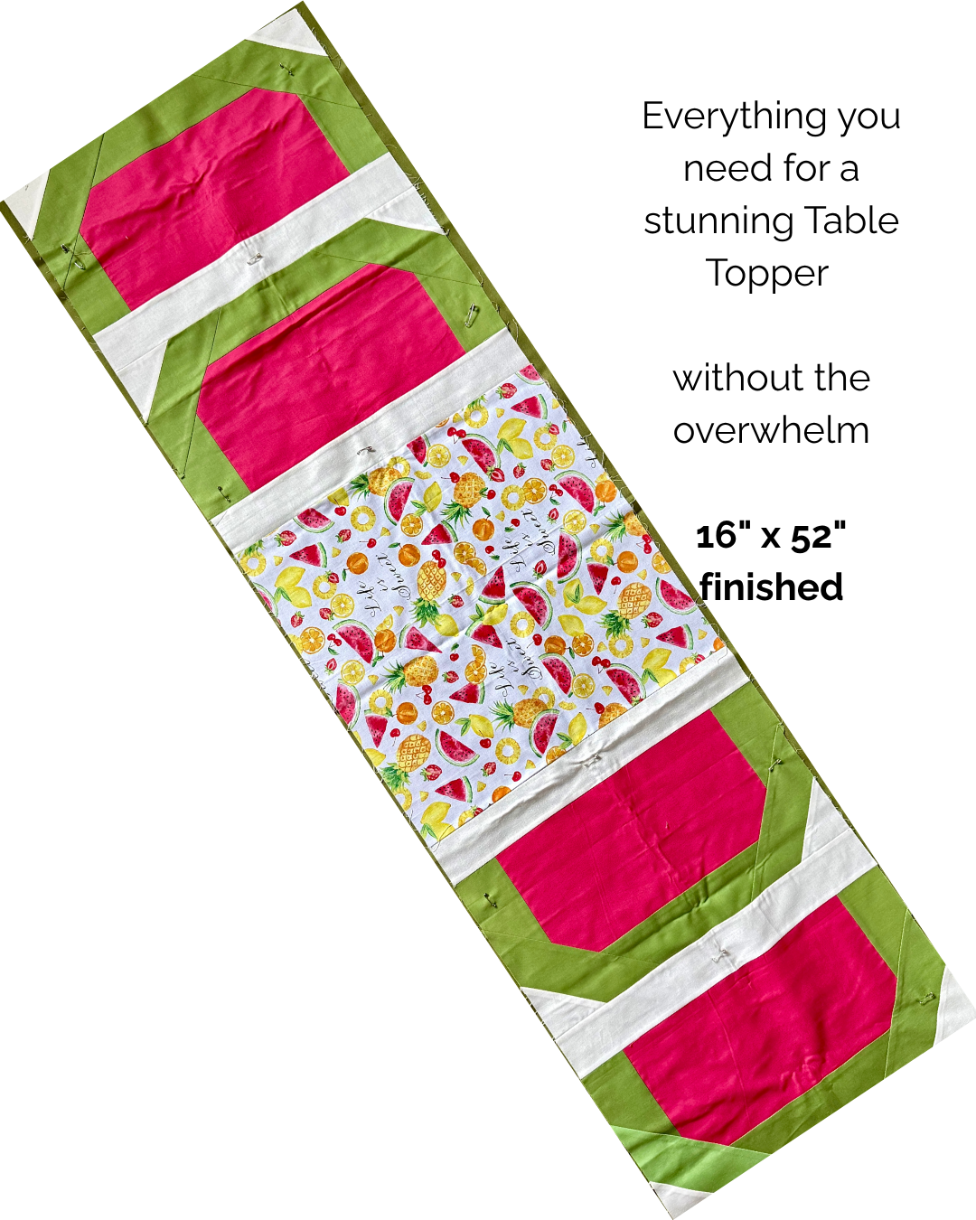Watermelon Table Topper Fabric Kit – Easy & Coordinated