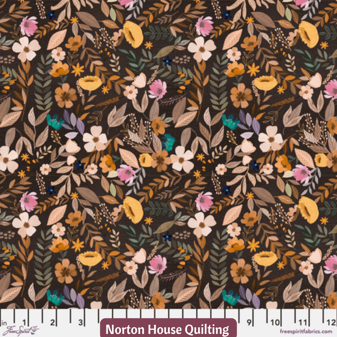 Autumn Evening - Dark Brown || Autumn Friends - Freespirit Fabrics