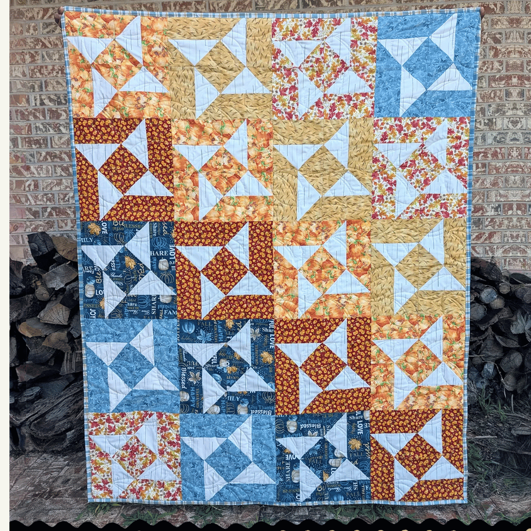 Fall Windmills — Digital Quilt Pattern (PDF Download) ✂️