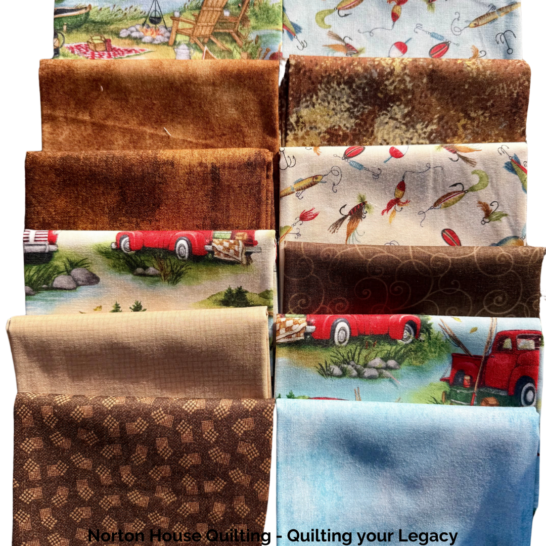 📍Country Red Truck – 12 Fat Quarter Bundle (Farmhouse Charm & Classic Country Colors)
