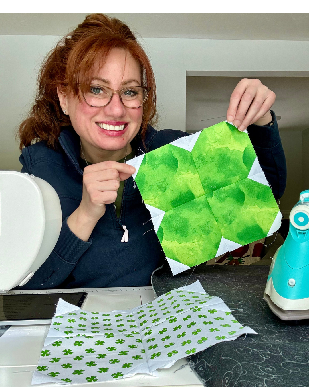 🍀 Clover 4-Leaf Clover Table Topper Fabric Kit