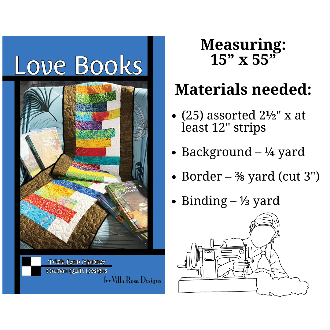 Love Books — Digital Quilt Pattern (PDF Download) ️ – Norton House Quilting