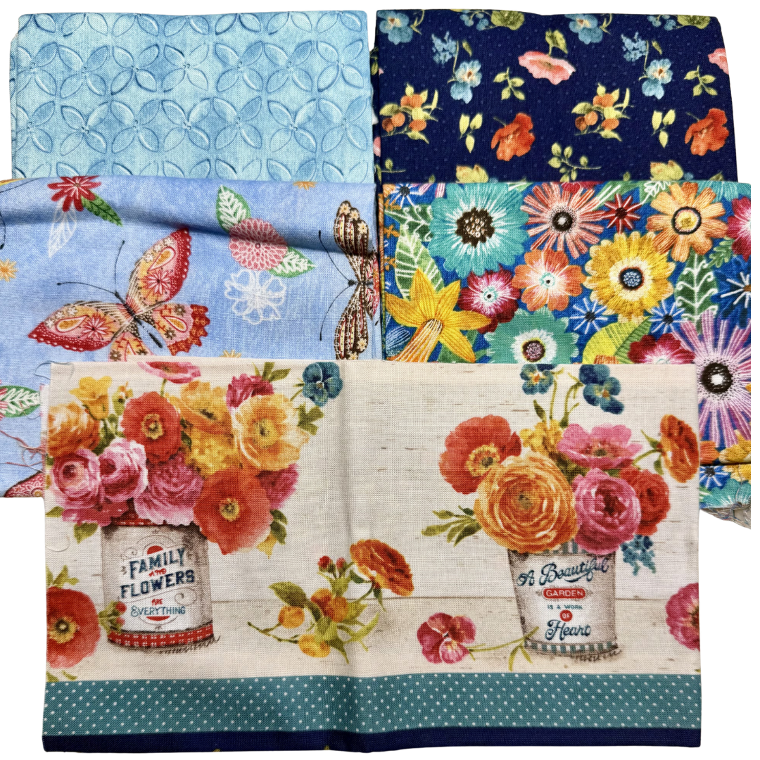 Happy, Bright, and Personality – 5 Fat Quarter Bundle .