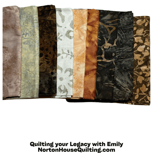 💥 Desert Shadow – Fat Quarter Bali Bundle (2½ Yards Total)