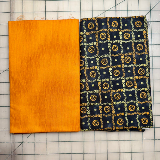 🌻 Orange Pumpkin Black – Dynamic Duo 2 - 1-yard Cuts