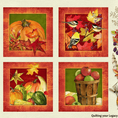 Harvest Whisper by Studio Meraki 5737 43 Harvest 24" Panel - Studio E - Winter Christmas Fabrics