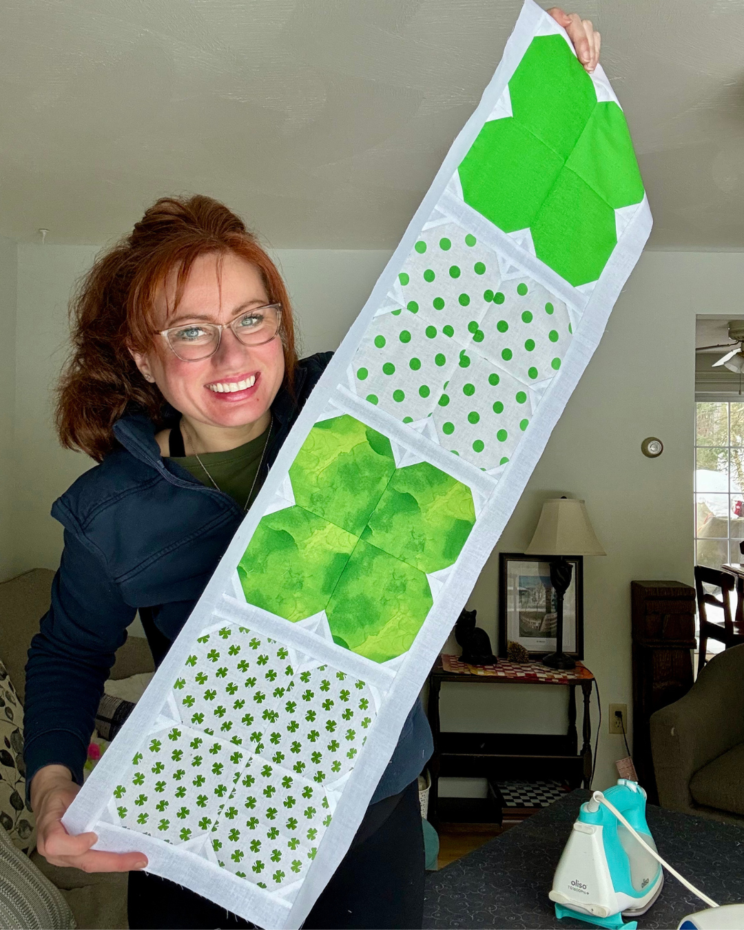 🍀 Clover 4-Leaf Clover Table Topper Fabric Kit