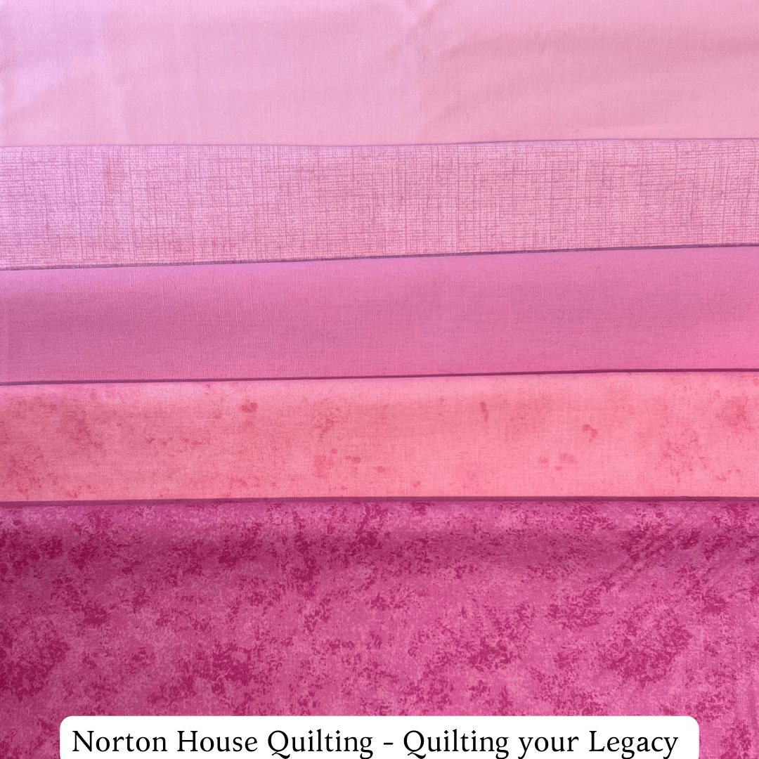 💗 Blush & Bloom – 5 Fat Quarter Bundle (Pink Tonals)