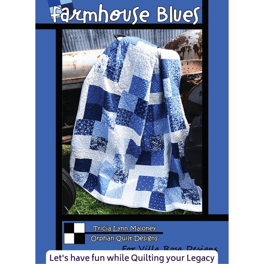 DIGITAL - Farmhouse Blues - Quilt Pattern - Villa Rosa Designs