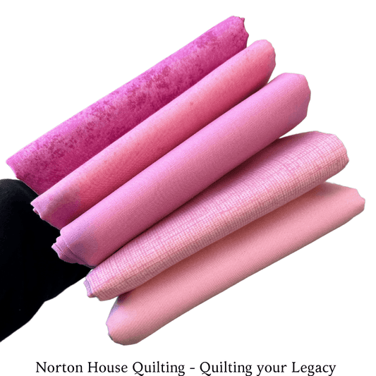 💗 Blush & Bloom – 5 Fat Quarter Bundle (Pink Tonals)