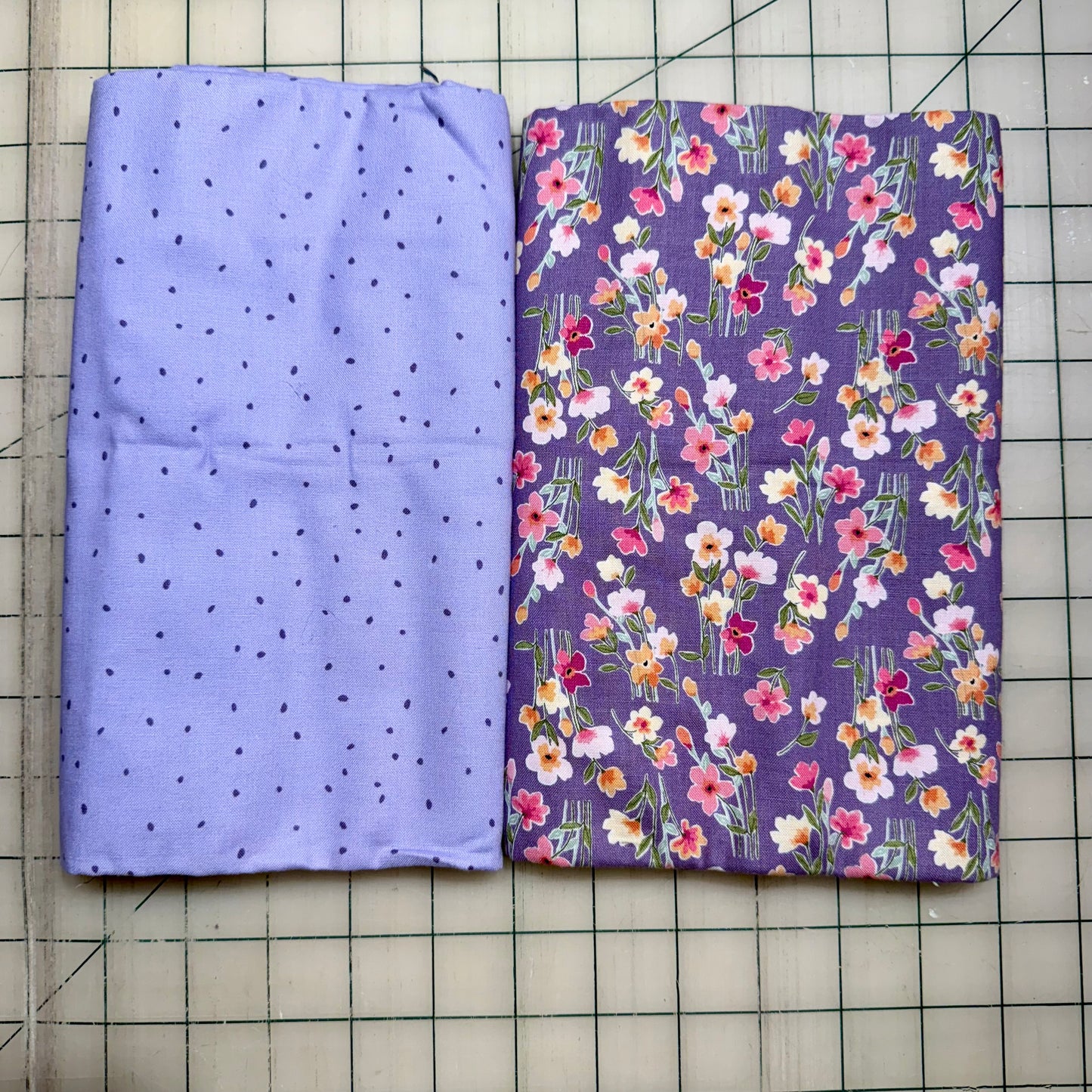 🌻 Purple Flower Power – Dynamic Duo 2 - 1-yard Cuts